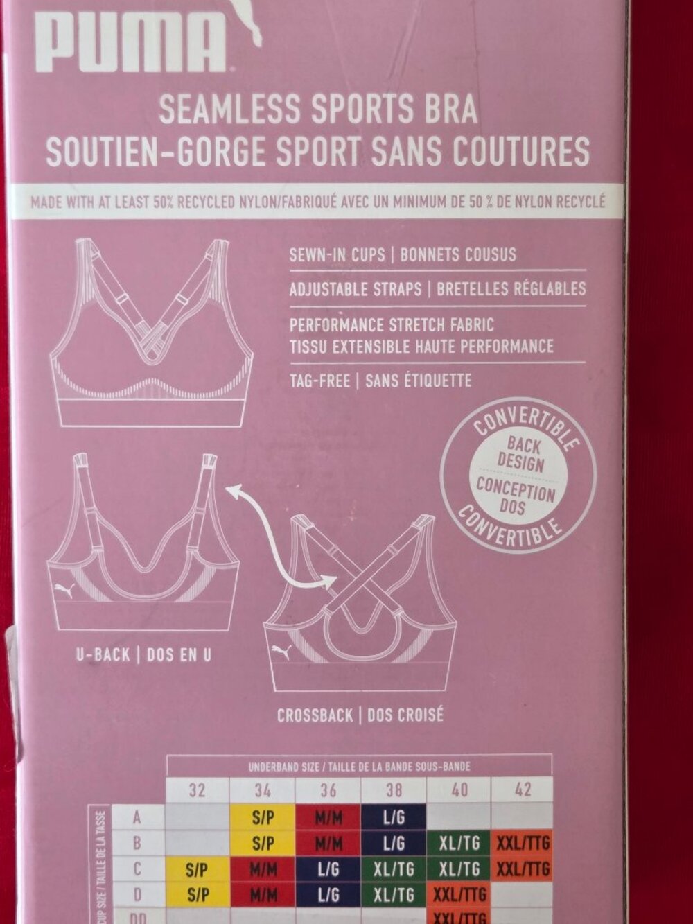 BRAND NEW, 2 PACK PUMA SPORTS BRAS, MEDIUM!!! - Picture 2 of 2